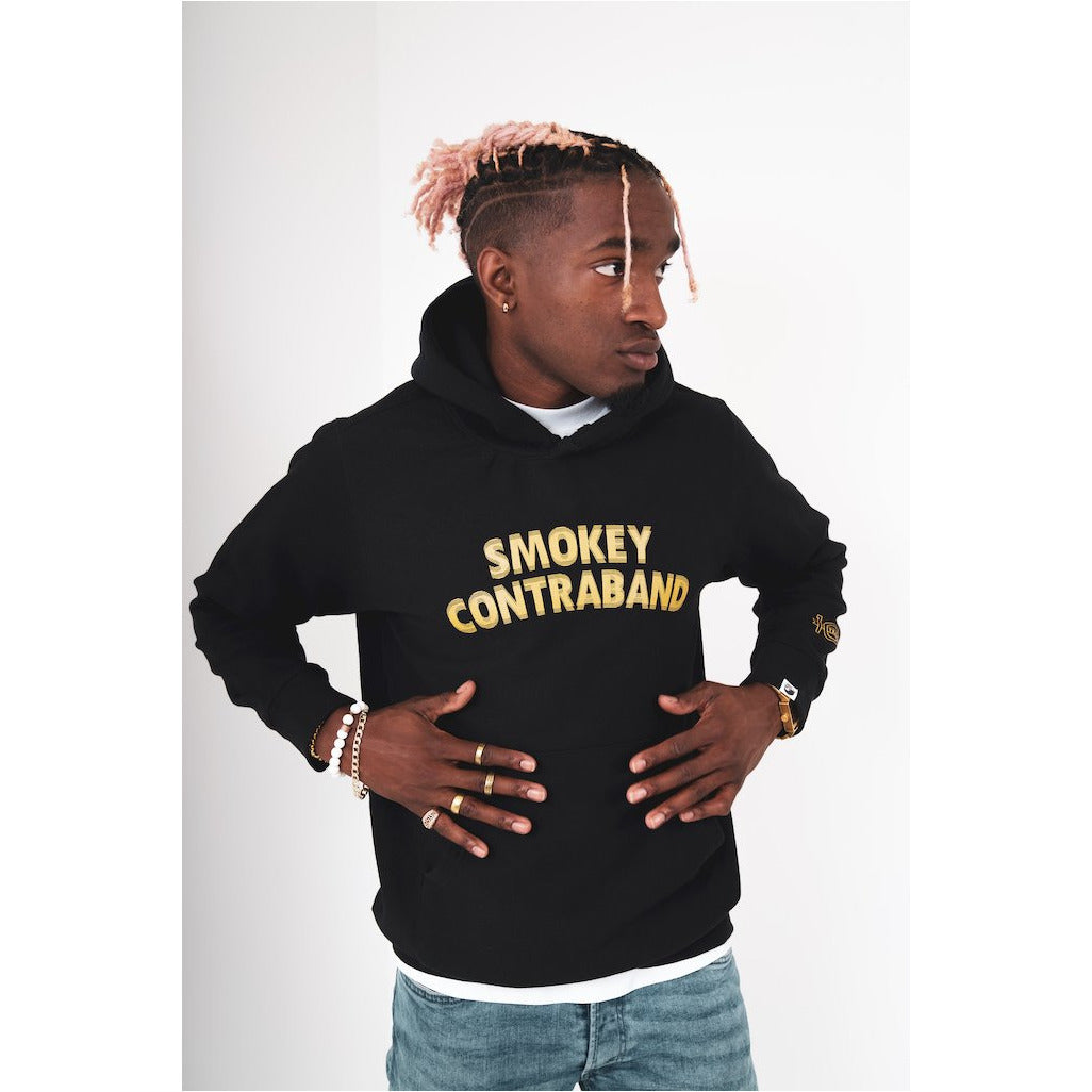 10th ANNIVERSARY GOLD TRIPPY LOGO HOODIE (BLK/GLD)